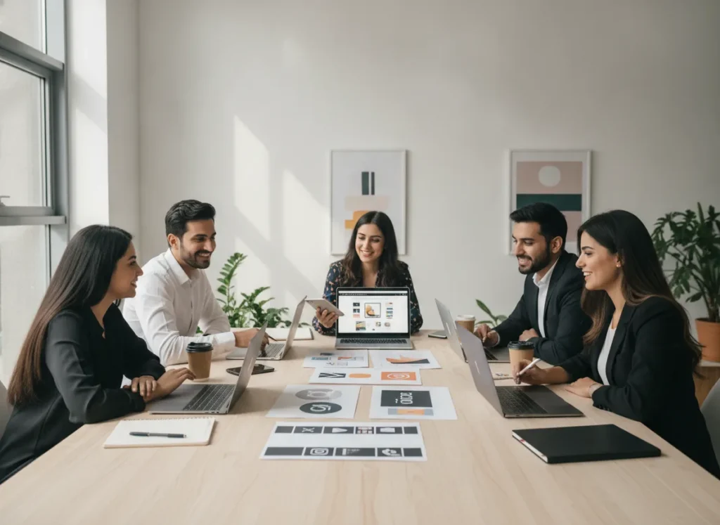 real photo of a Pakistani digital marketing team